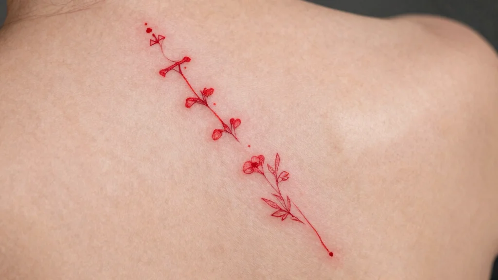 18 Red Spine Tattoo Ideas That Make a Dramatic Statement