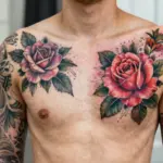 18 Rose Chest Tattoo Ideas With Bold Romance
