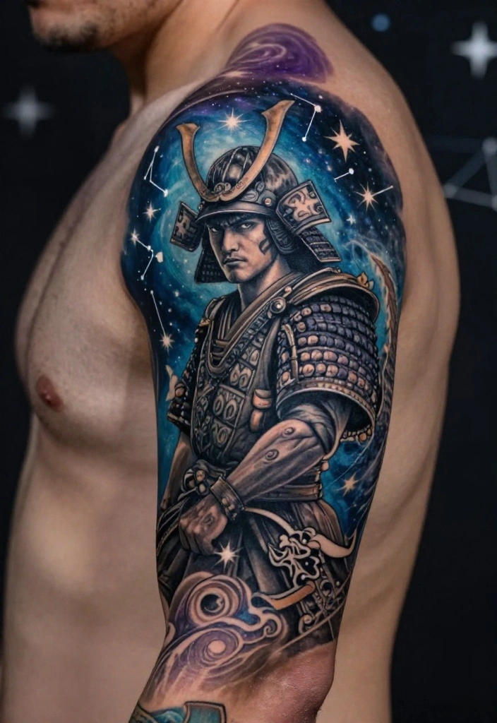 18 Samurai and Dragon Tattoo Ideas With Epic Intensity 40 18 Samurai and Dragon Tattoo Ideas With Epic Intensity - 10. Celestial Warriors 1