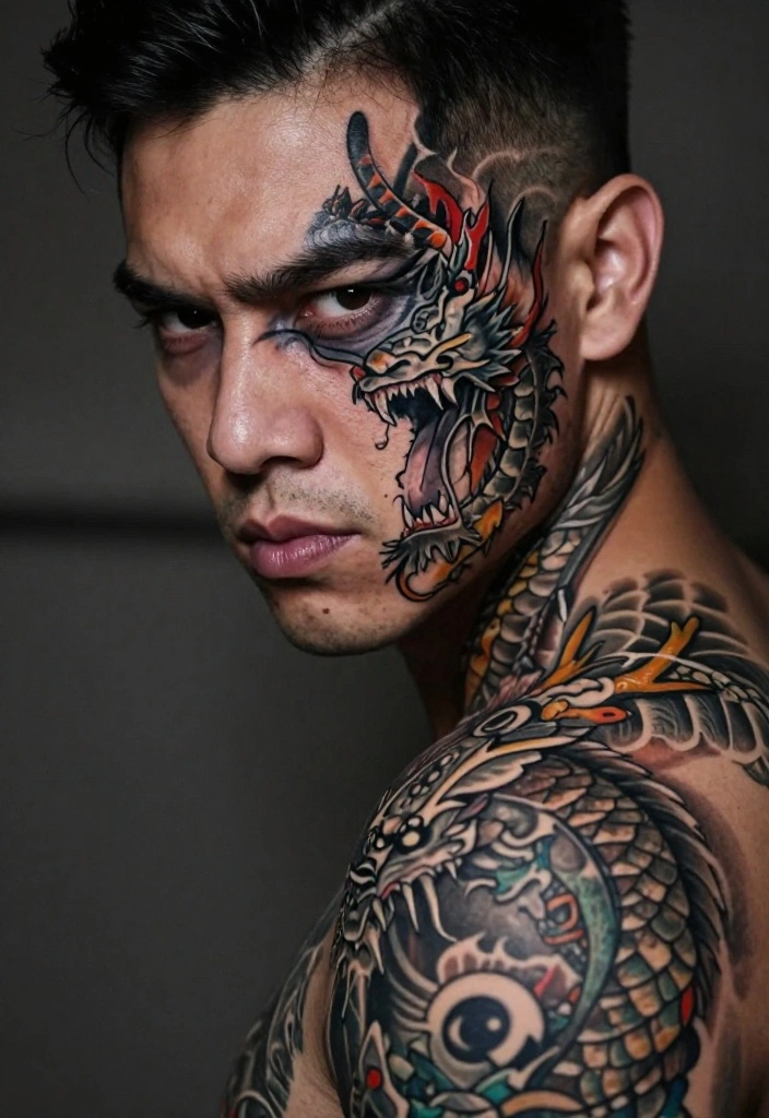 18 Samurai and Dragon Tattoo Ideas With Epic Intensity 34 18 Samurai and Dragon Tattoo Ideas With Epic Intensity - 4. The Warrior's Mark 1