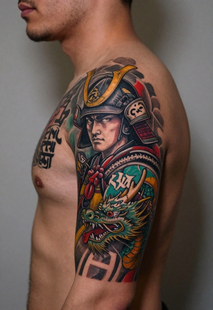 18 Samurai and Dragon Tattoo Ideas With Epic Intensity 38 18 Samurai and Dragon Tattoo Ideas With Epic Intensity - 8. Inked Legacy 1