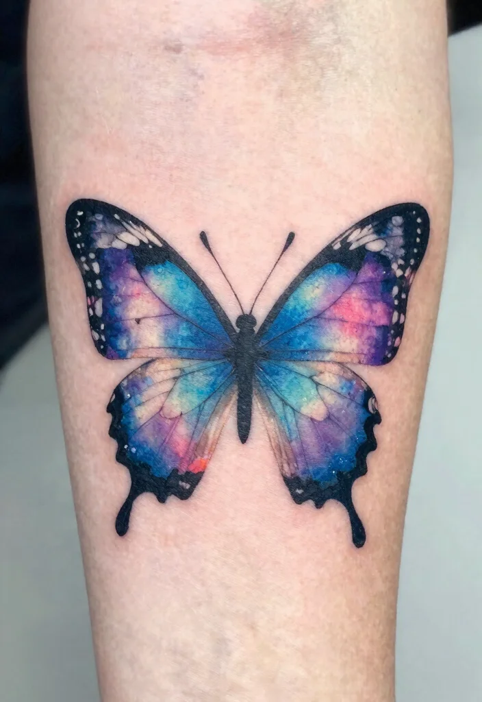 18 Unique Butterfly Tattoo Designs Ideas That Truly Stand Out - 1. Watercolor Dreams 1
