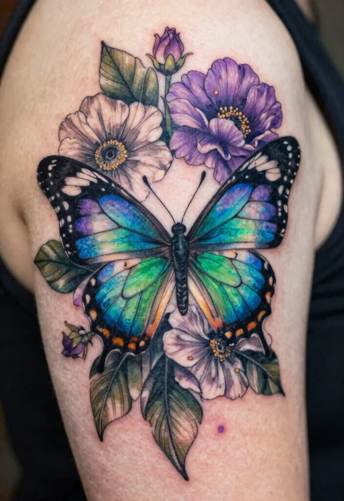 18 Unique Butterfly Tattoo Designs Ideas That Truly Stand Out - 3. Nature's Companion 1