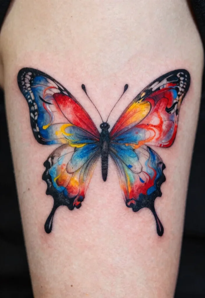 18 Unique Butterfly Tattoo Designs Ideas That Truly Stand Out - 4. Abstract Artistry 1