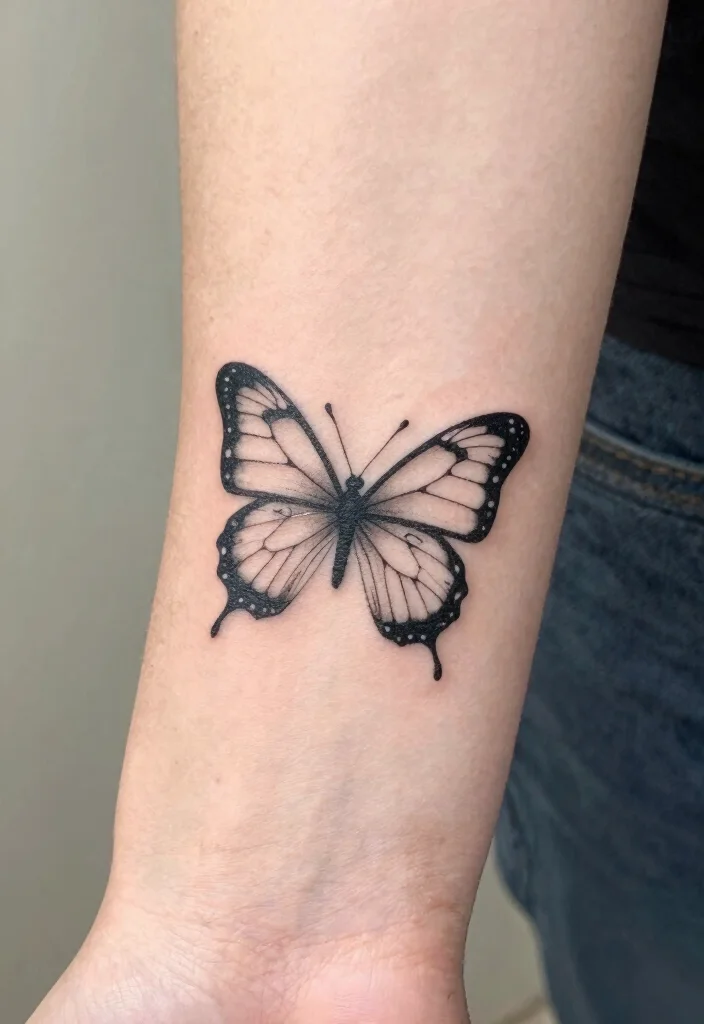 18 Unique Butterfly Tattoo Designs Ideas That Truly Stand Out - 5. Minimalist Magic 1