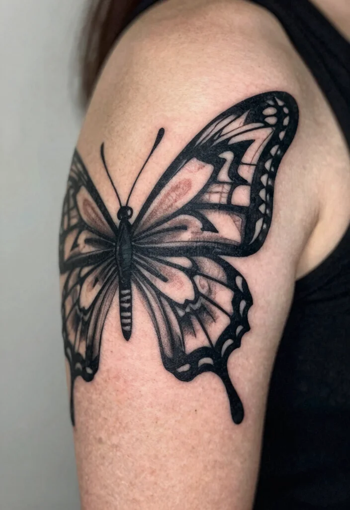 18 Unique Butterfly Tattoo Designs Ideas That Truly Stand Out - 9. Tribal Inspirations 1